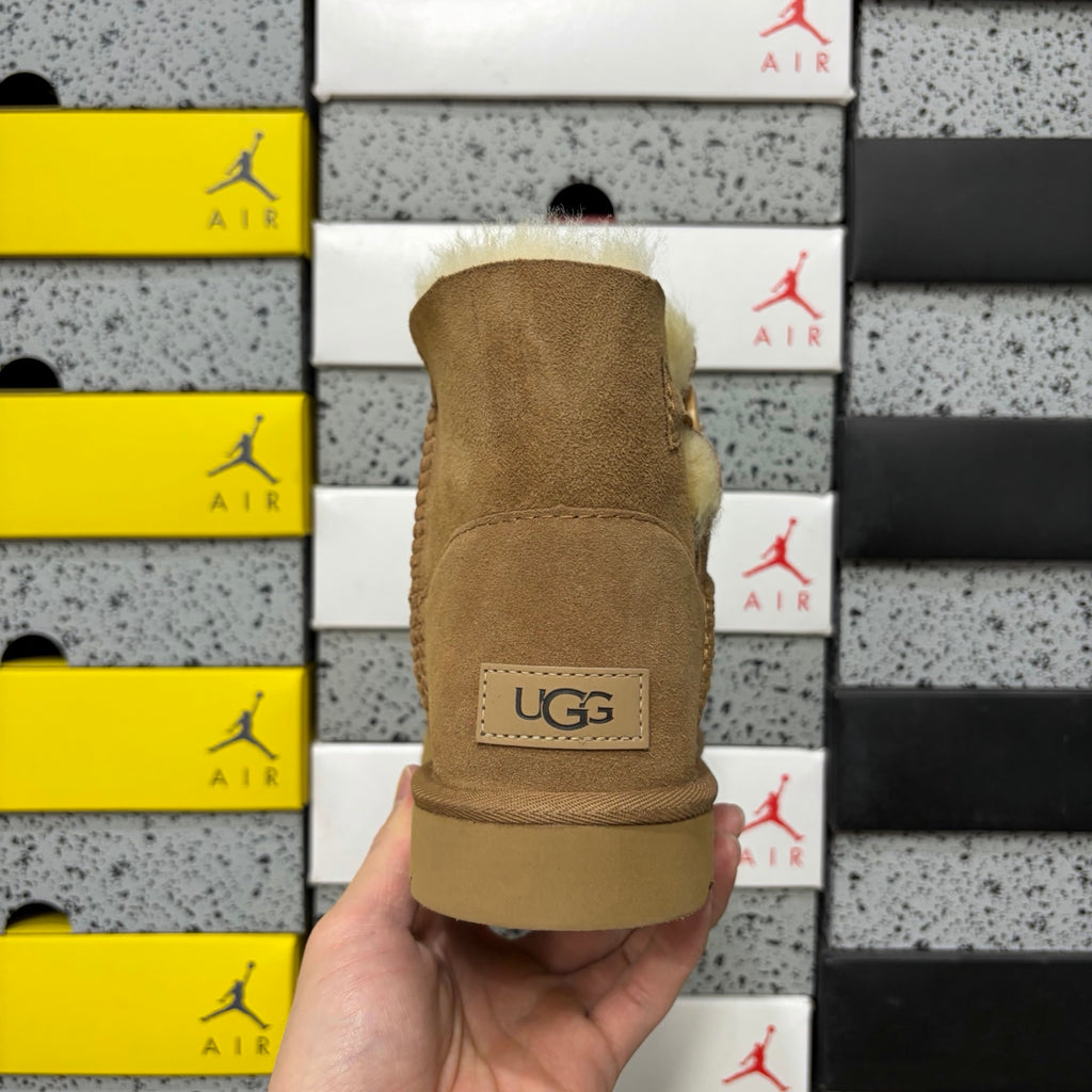 UGG Chestnut Button Boots with Plush Lining