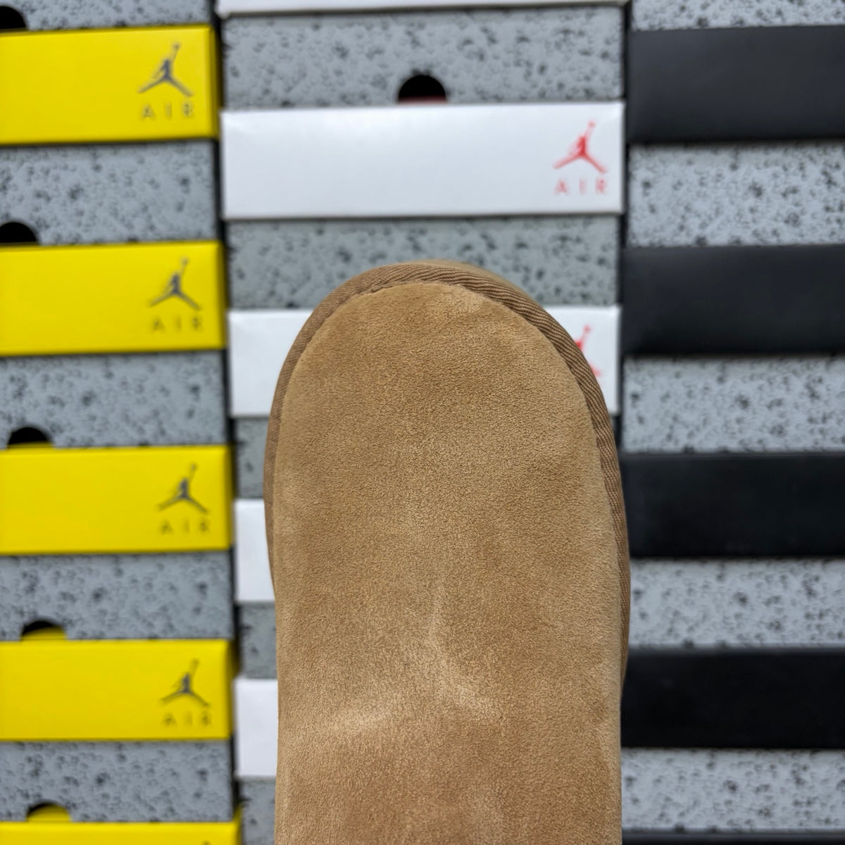 UGG Brown Platform Ankle Boots with Contrast Pull Tab | 8170