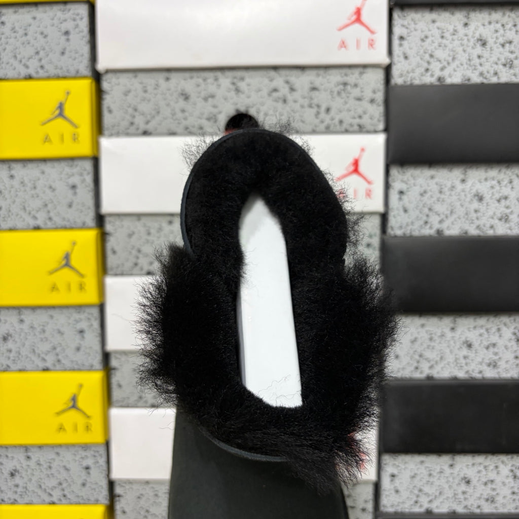 UGG Black Button Boots with Plush Lining