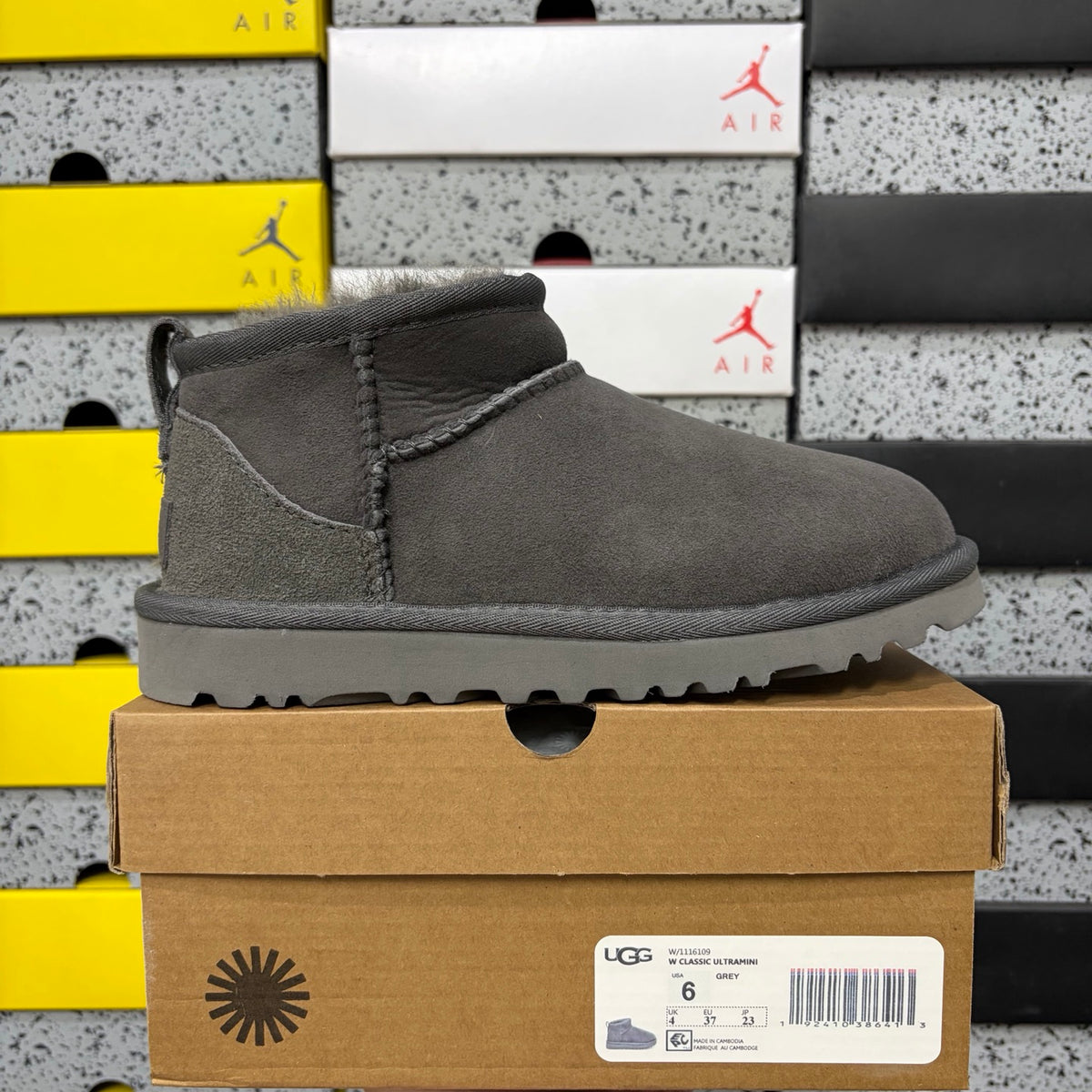 UGG Grey Mini Pull-On Ankle Boots
