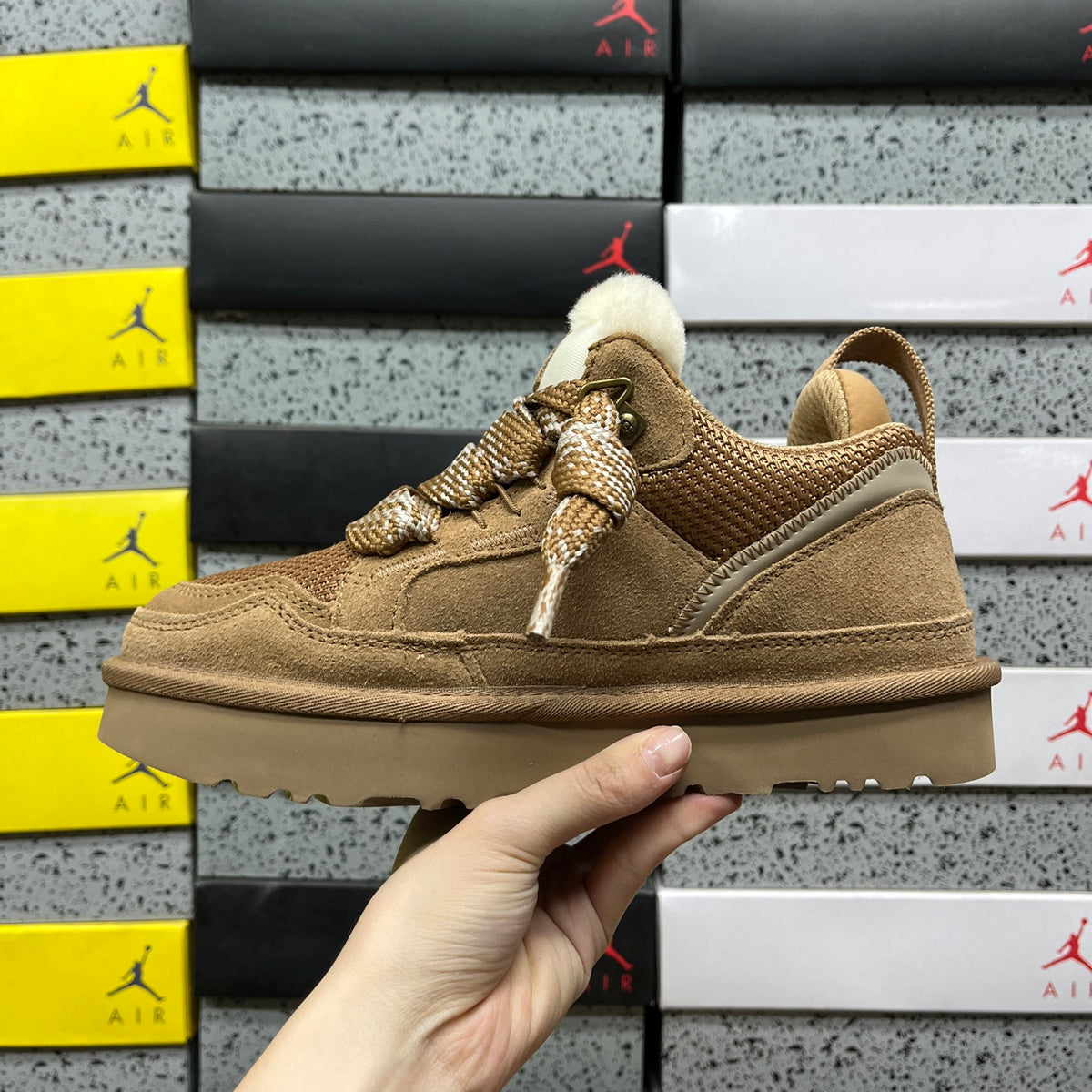 UGG Chestnut Lace-Up Platform Shoes