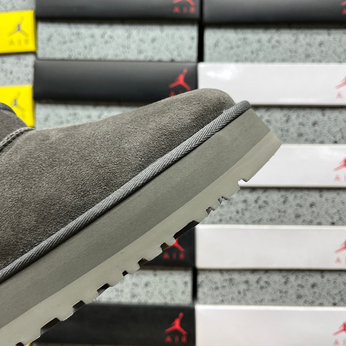 UGG Grey 3 cm Platform Ankle Boots