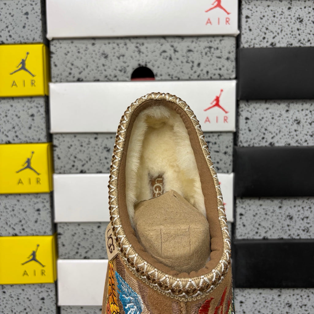 UGG Chestnut Dragon & Tiger Embroidered Slip-On Shoes