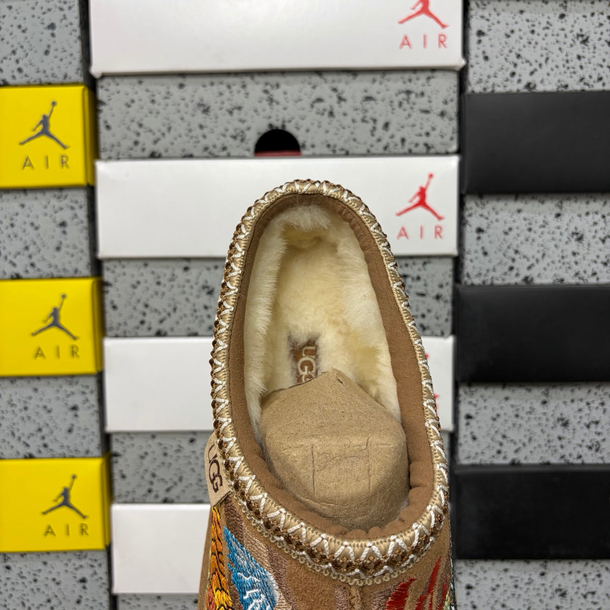 UGG Chestnut Dragon & Tiger Embroidered Slip-On Shoes