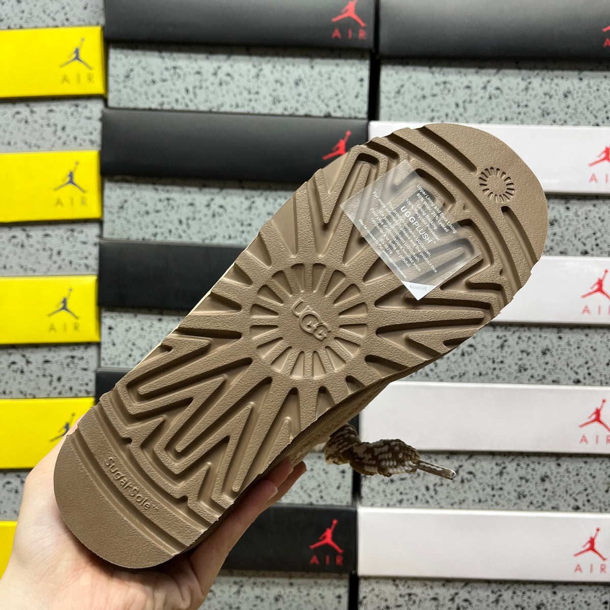 UGG Sand Lace-Up Platform Shoes