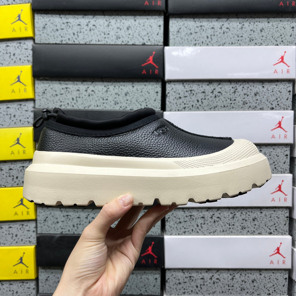 UGG Black & Off-White Slip-On Platform Shoes