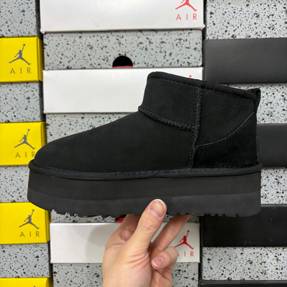 UGG Black Platform Mini Boots | 3 cm Sole