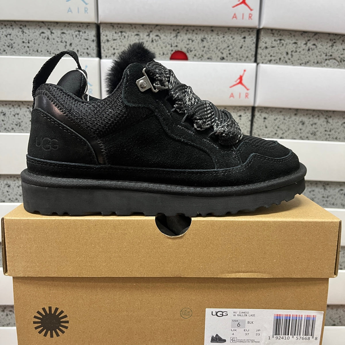 UGG Black Chunky Lace-Up Shoes
