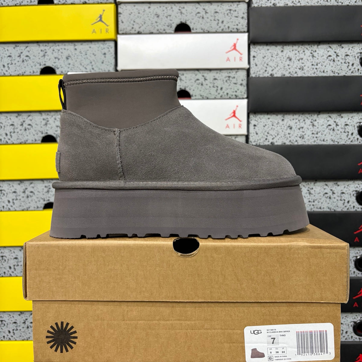 UGG Thundercloud Grey Platform Ankle Boots | 8170