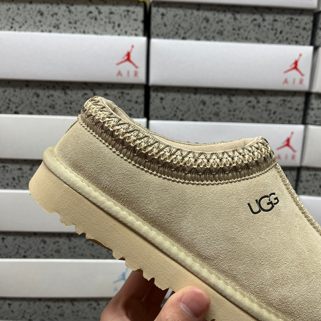 UGG Mustard Seed Braided-Trim Low-Profile Slip-On Shoes