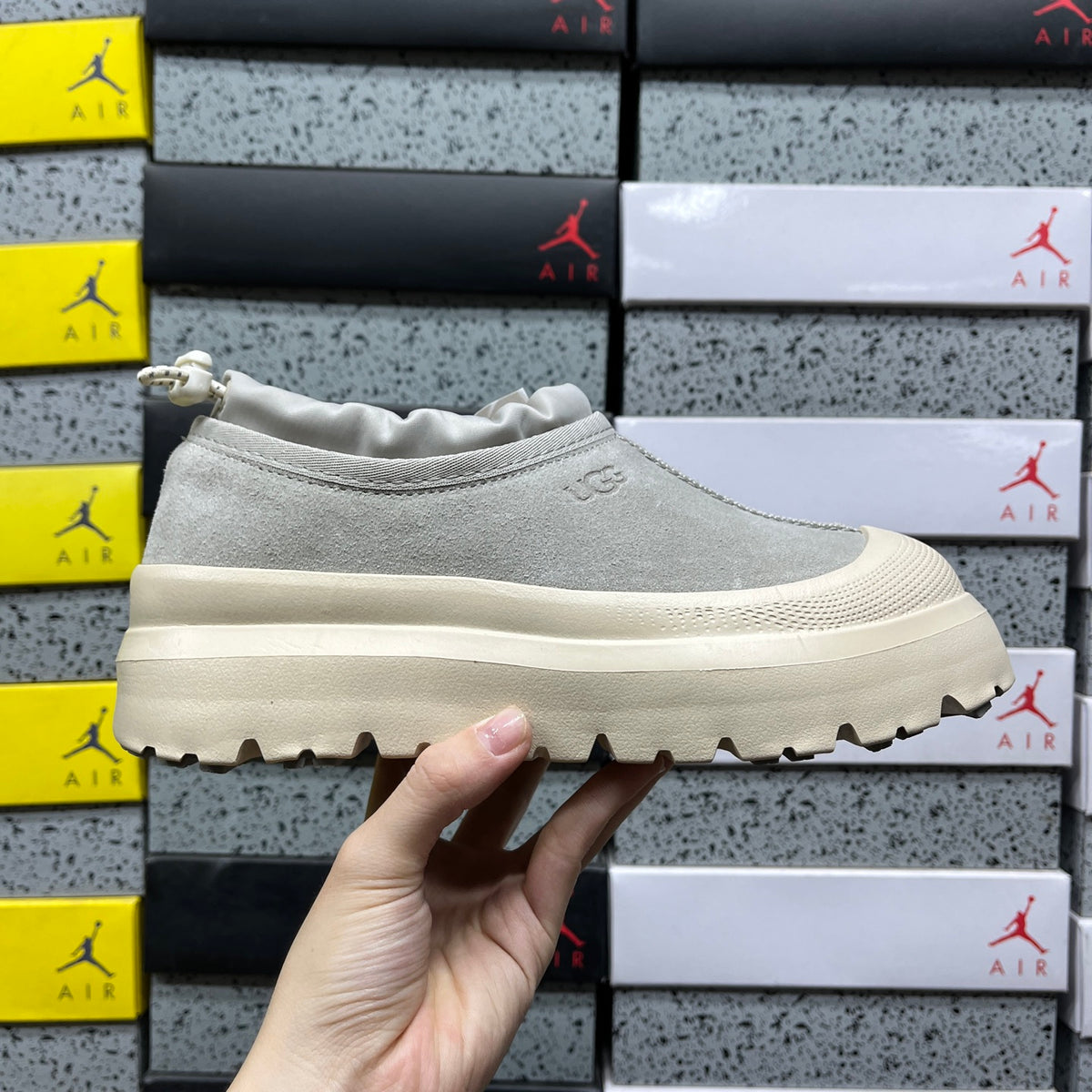 UGG Rain Grey Slip-On Platform Shoes