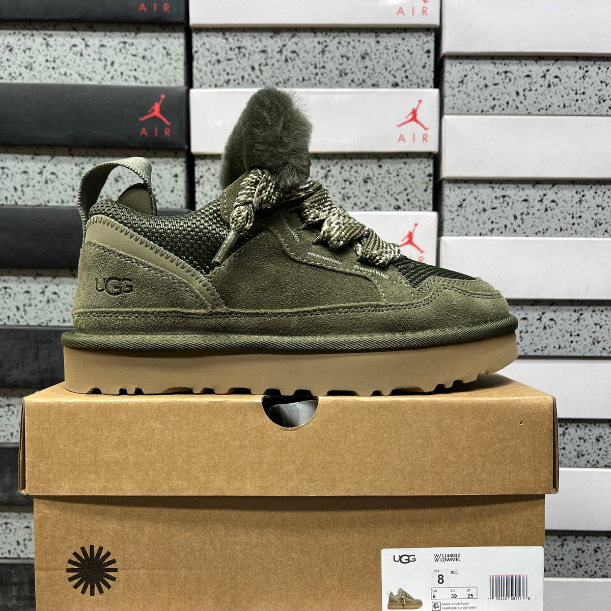 UGG Moss Green Lace-Up Platform Shoes