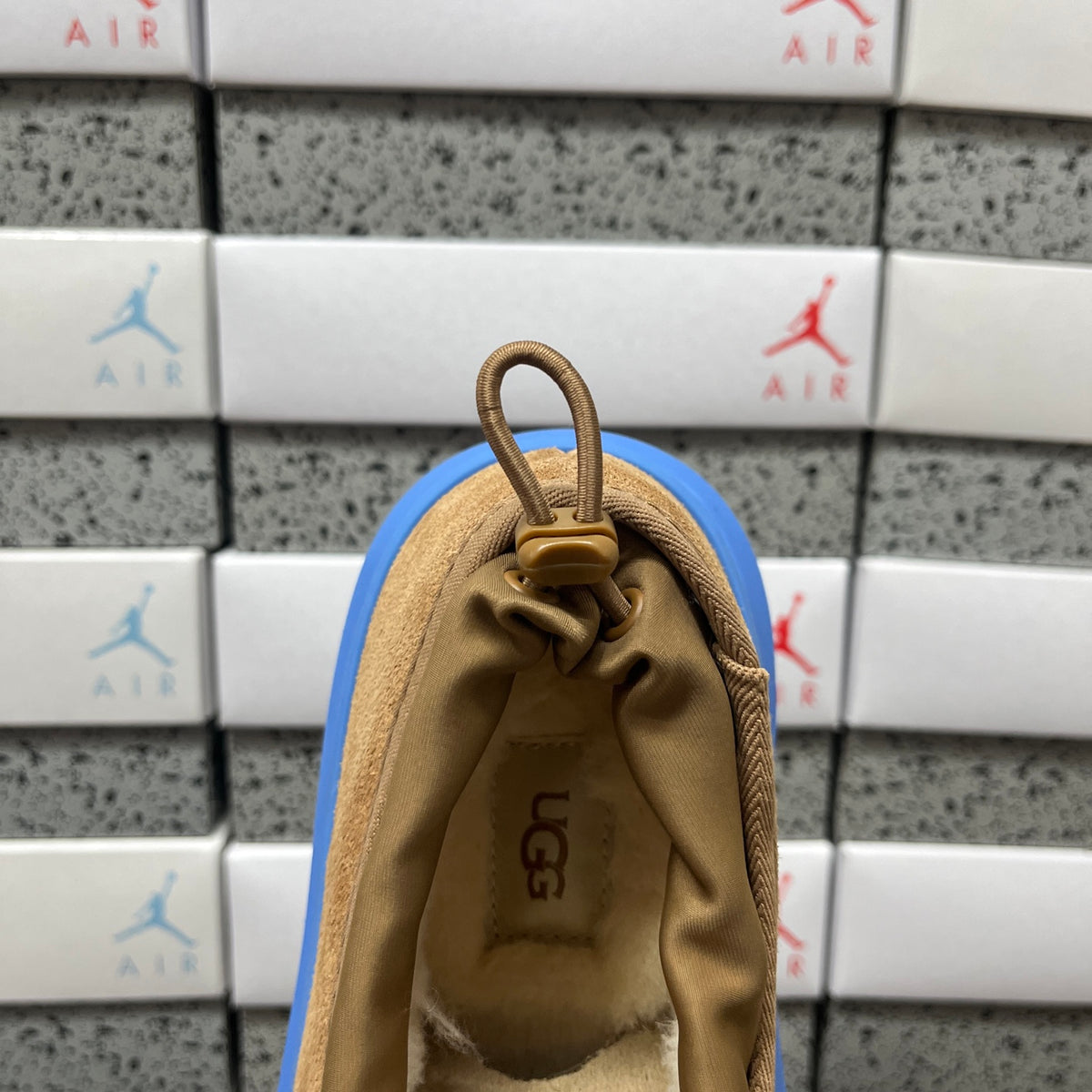 UGG Tasman Chestnut Slip-On Shoes with Blue Chunky Sole | 4096