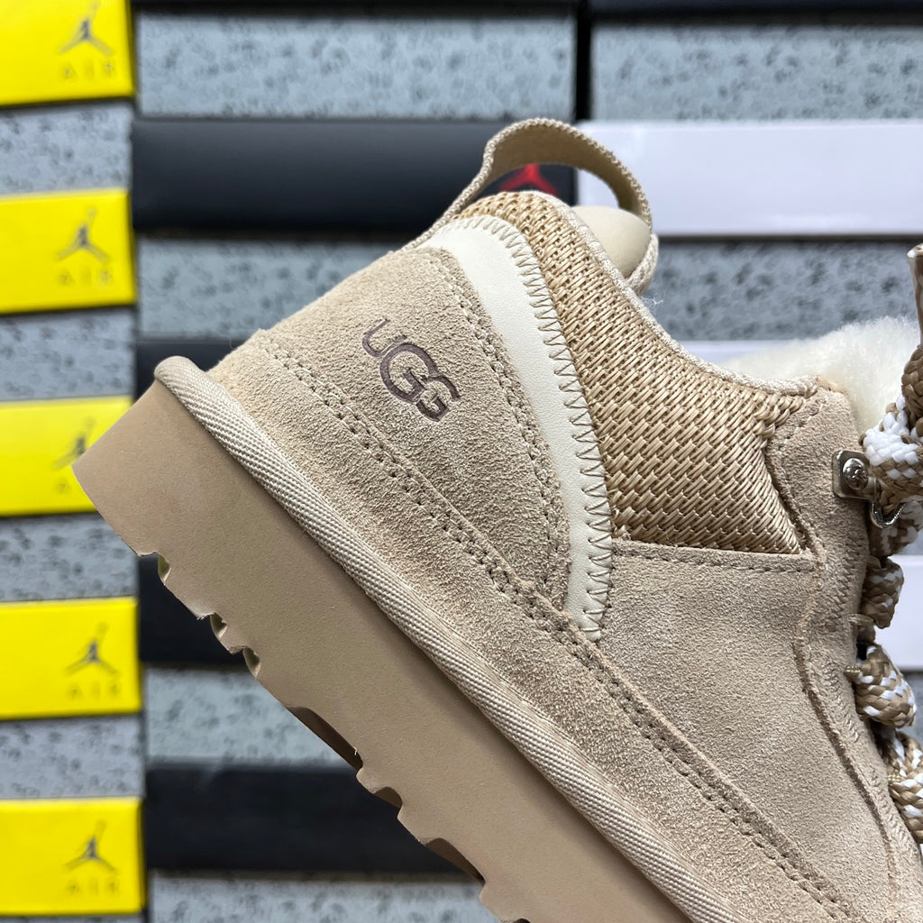 UGG Sand Lace-Up Platform Shoes
