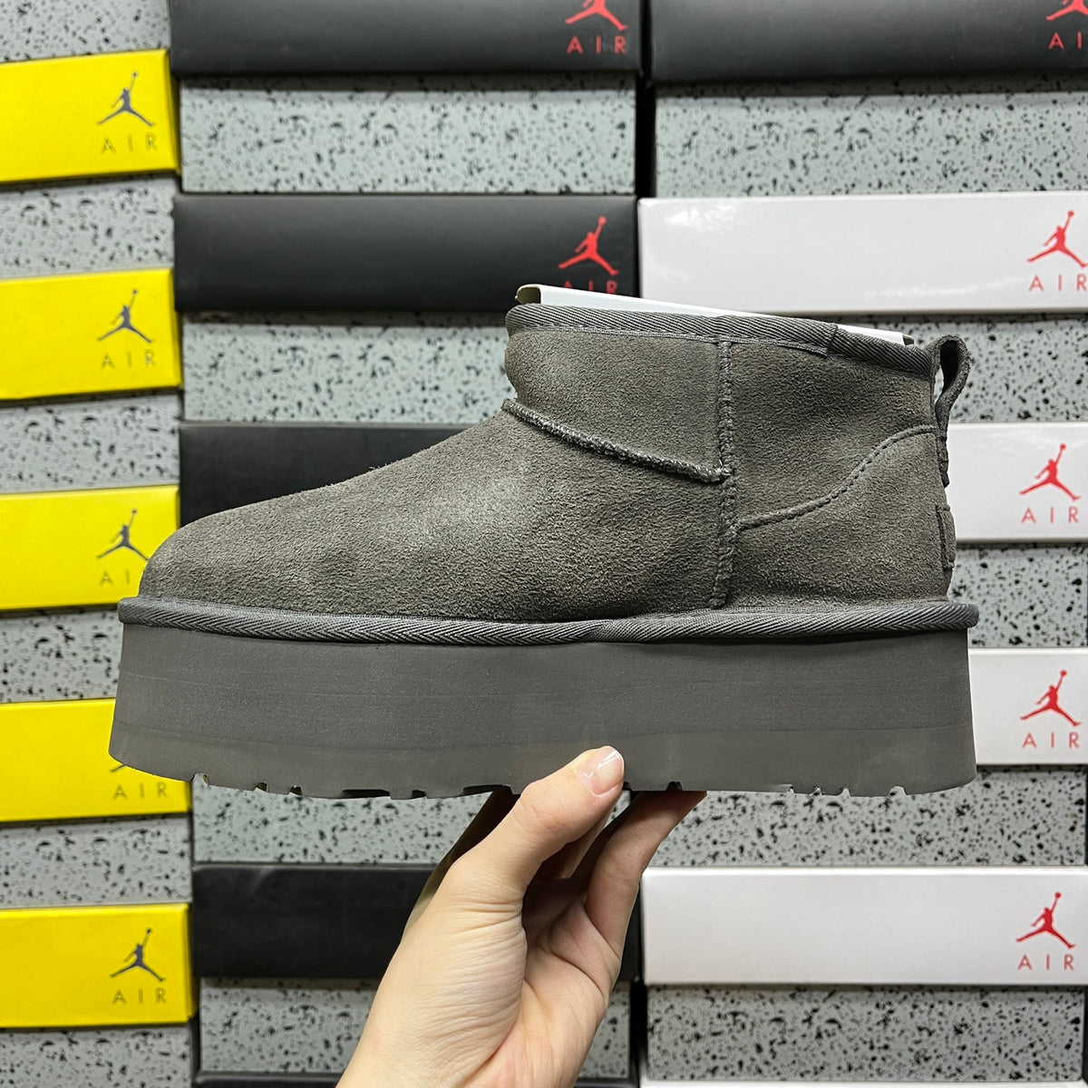 UGG Grey 5 cm Platform Ankle Boots