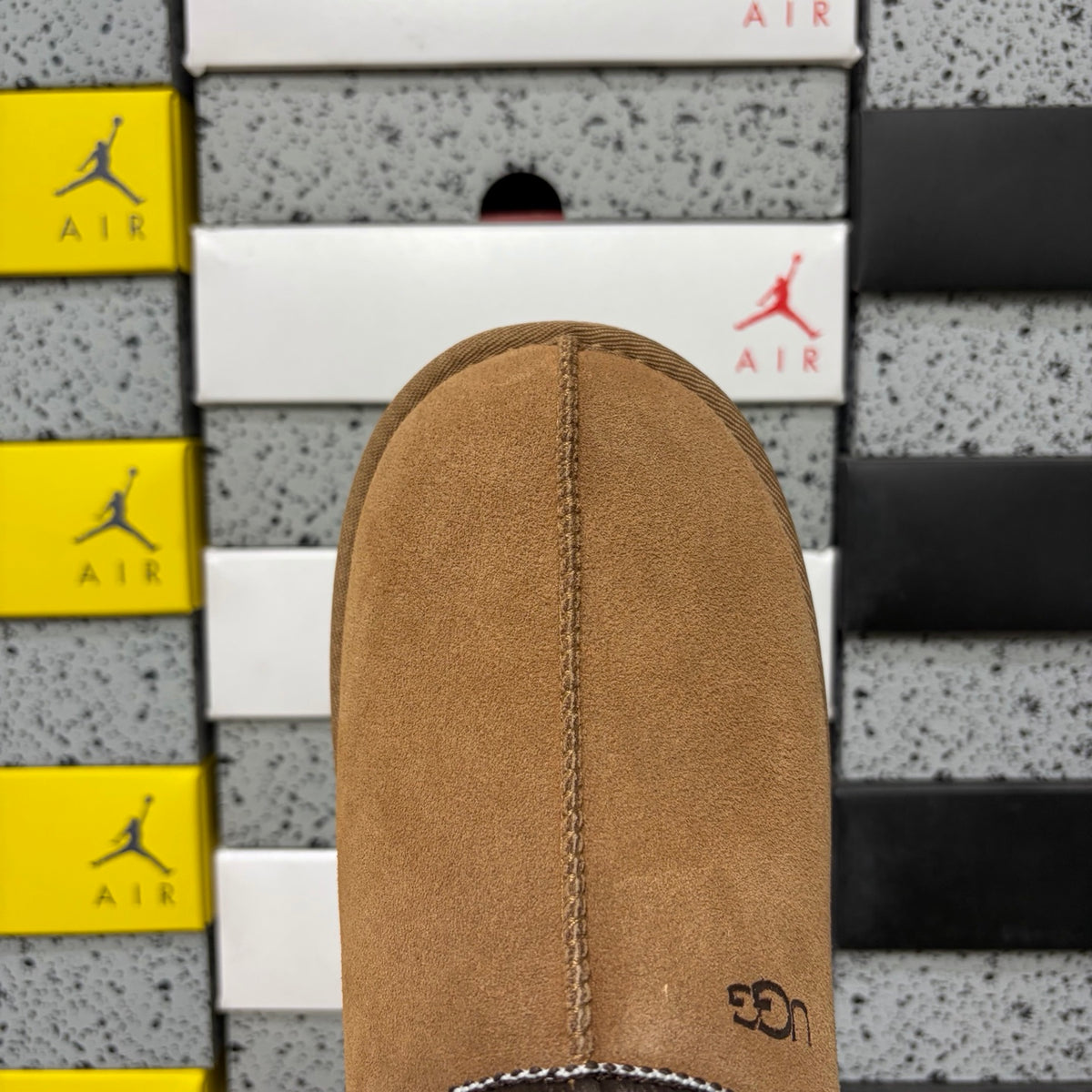 UGG Chestnut Braided-Trim Low-Profile Slip-On Shoes