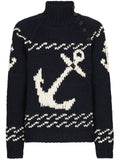 Dolce & Gabbana patterned intarsia-knit cotton-blend jumper