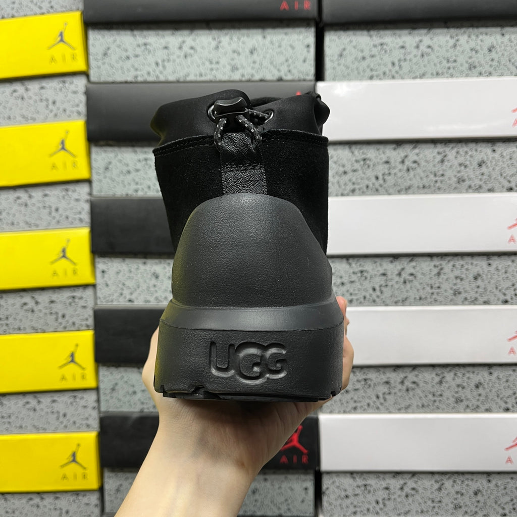 UGG Black Lace-Up Platform Ankle Boots