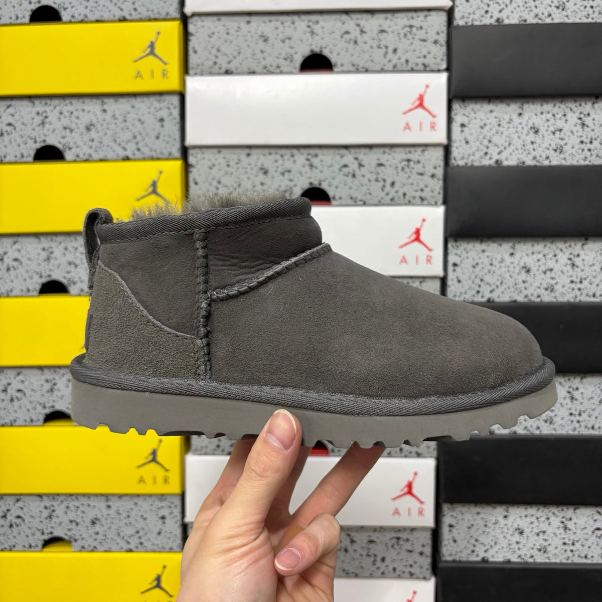 UGG Grey Mini Pull-On Ankle Boots