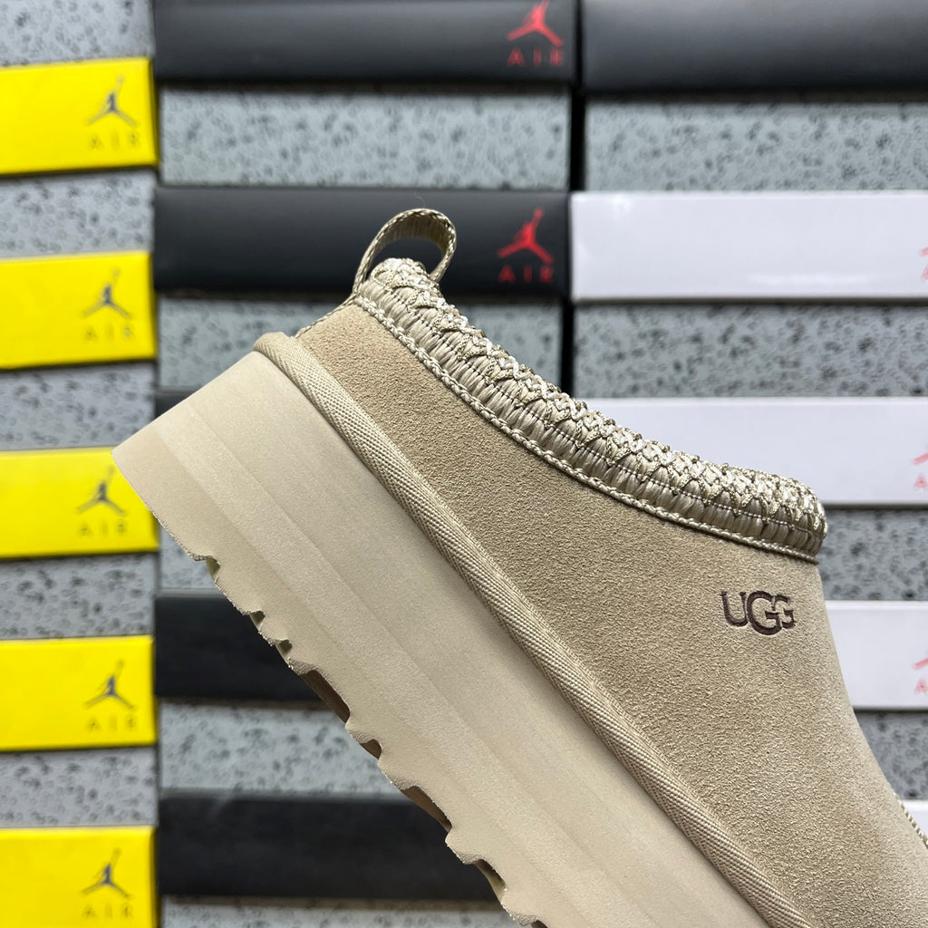 UGG Mustard Seed Braided-Trim Platform Slip-On Shoes