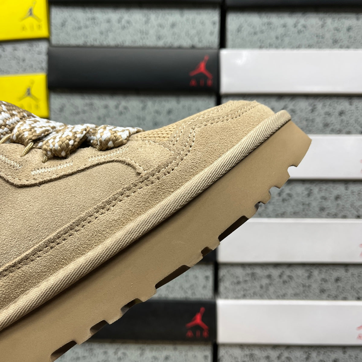 UGG Sand Lace-Up Platform Shoes