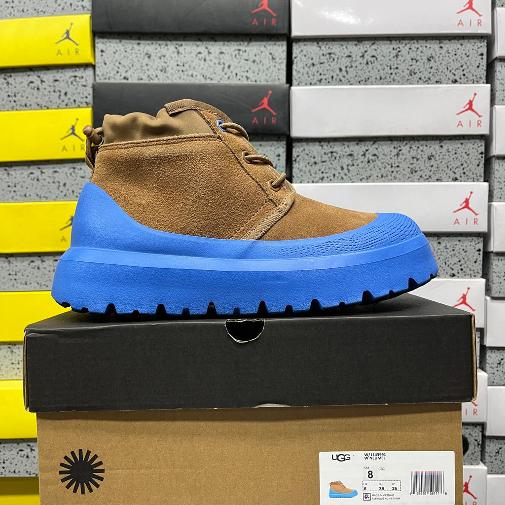 UGG Chestnut & Blue Lace-Up Platform Ankle Boots