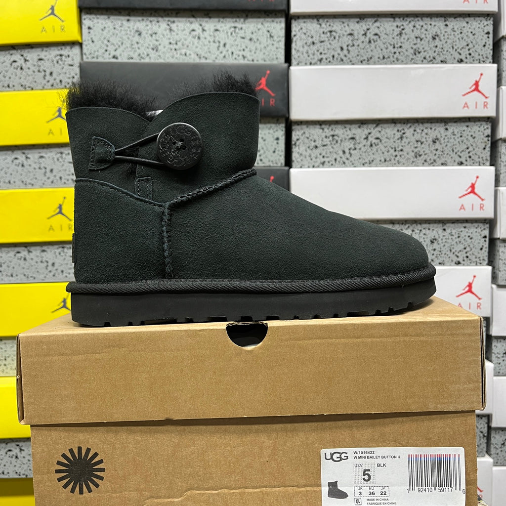 UGG Black Button Ankle Boots