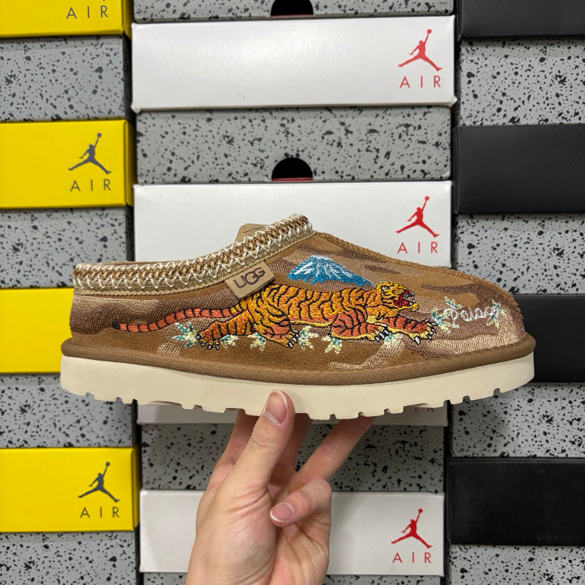 UGG Chestnut Dragon & Tiger Embroidered Slip-On Shoes