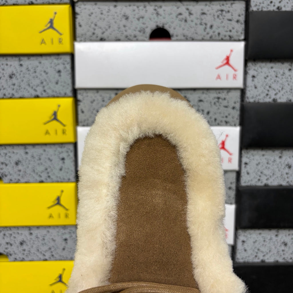 UGG Chestnut Plush-Trim Platform Ankle Boots