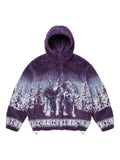 Supreme reversible hooded fleece jacket