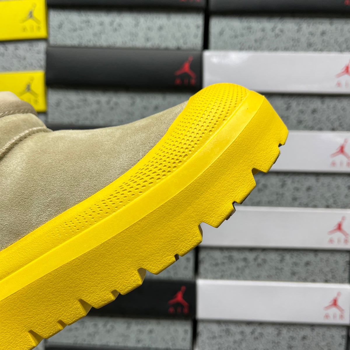 UGG Sand & Yellow Slip-On Platform Ankle Boots
