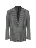 Versace striped-pattern single-breasted blazer
