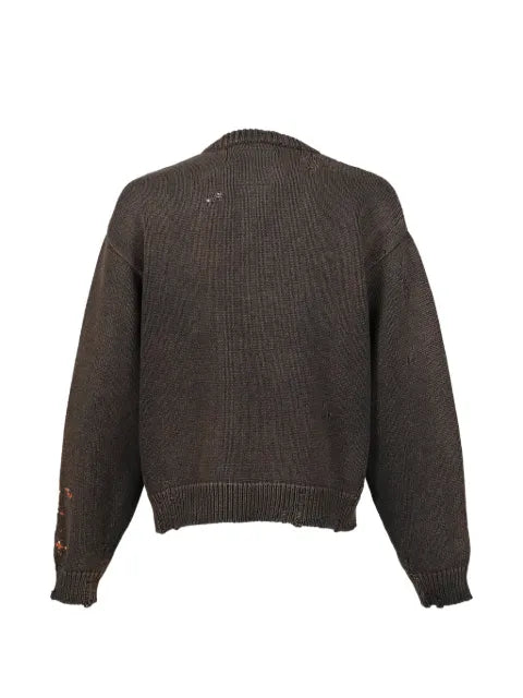 Maison MIHARA YASUHIRO grape jacquard knit sweater