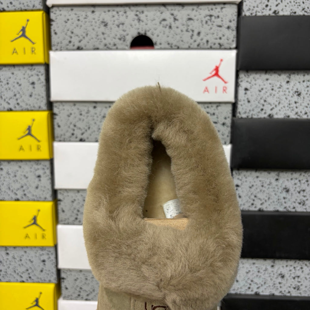 UGG Antelope Brown Plush-Collar Slip-On Shoes