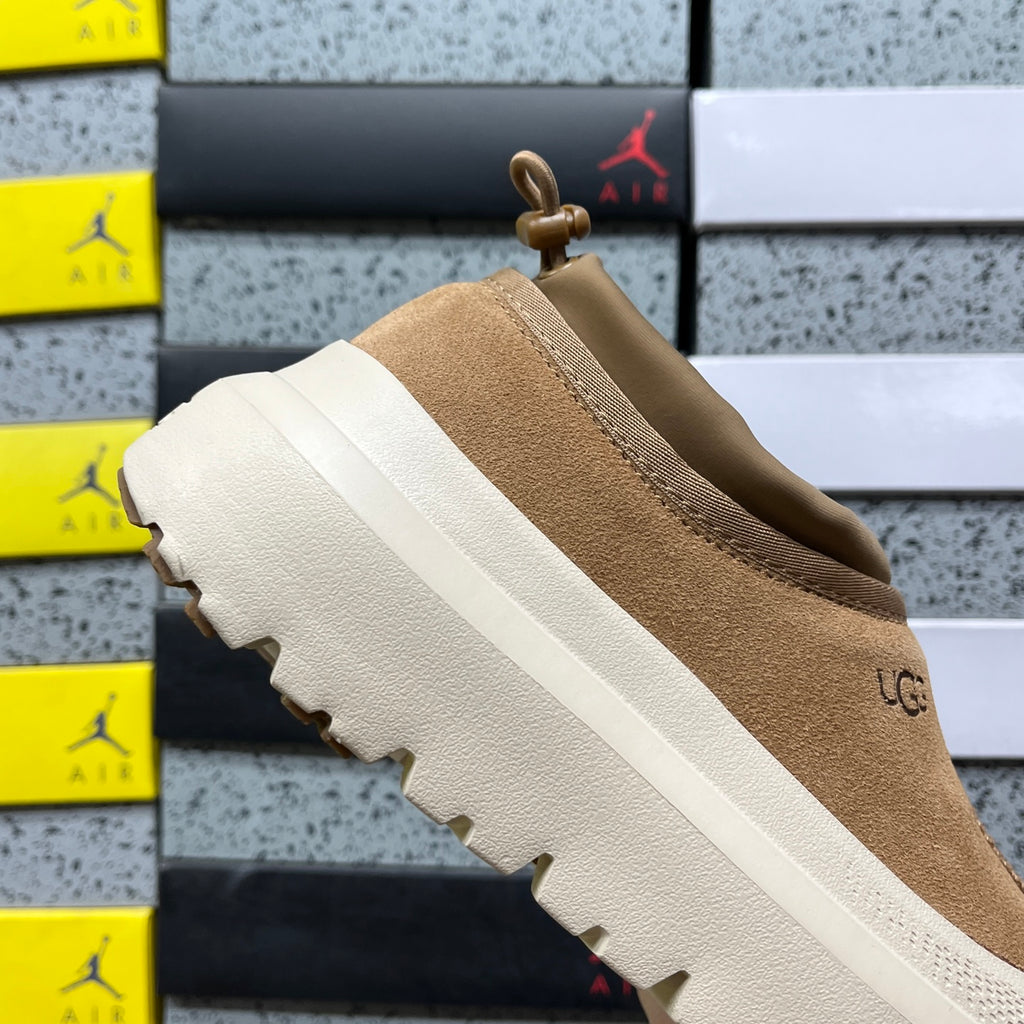 UGG Chestnut & Off-White Slip-On Platform Shoes