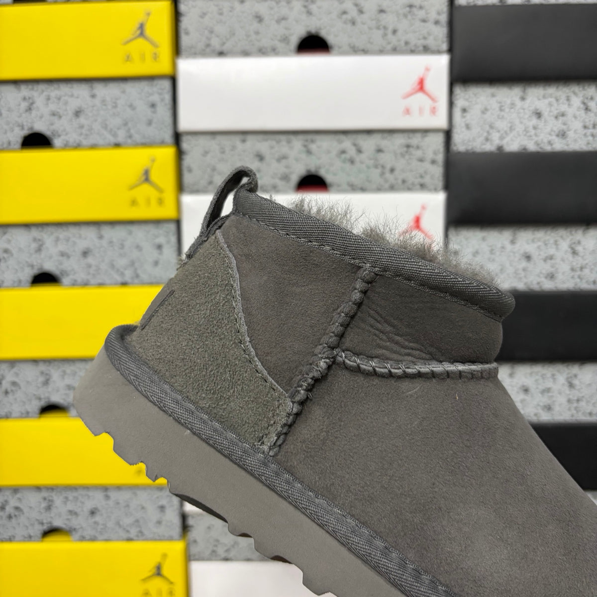 UGG Grey Mini Pull-On Ankle Boots