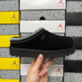 UGG Black Braided-Trim Low-Profile Slip-On Shoes