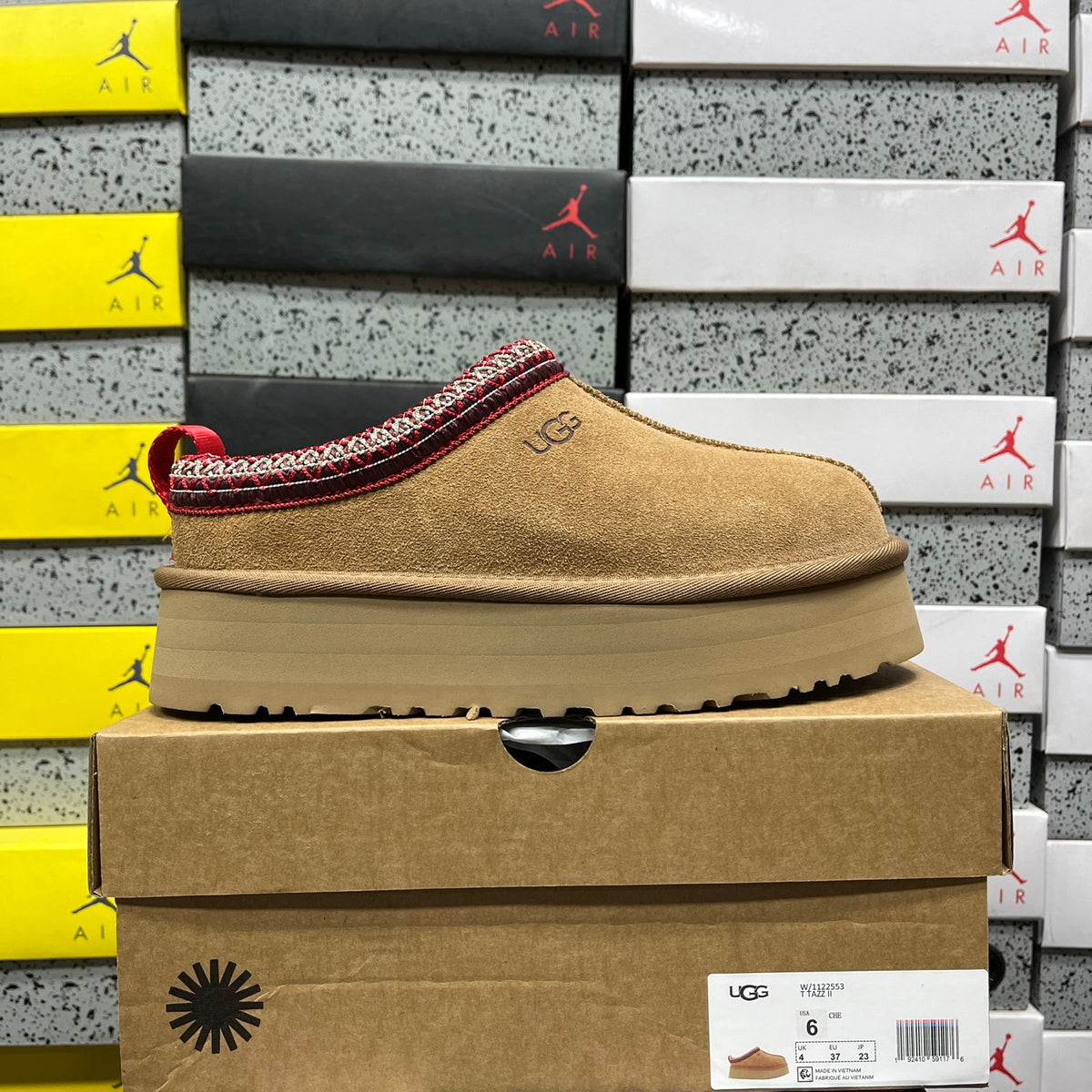 UGG Chestnut Braided-Trim Platform Slip-On Shoes