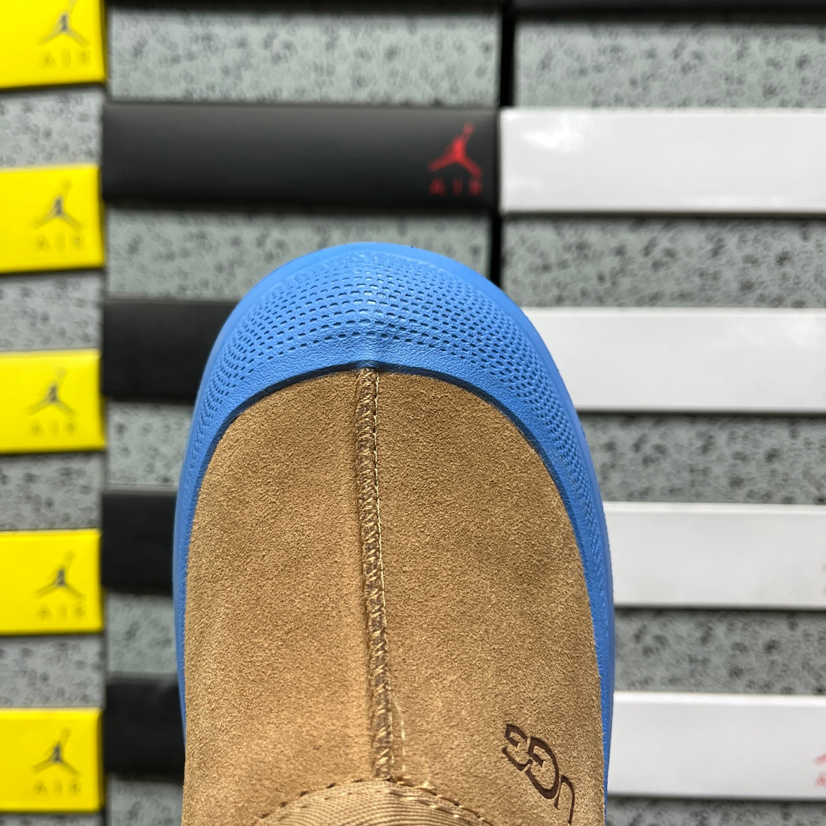UGG Chestnut & Blue Slip-On Platform Shoes