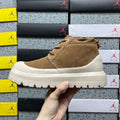 UGG Chestnut & Off-White Lace-Up Platform Ankle Boots