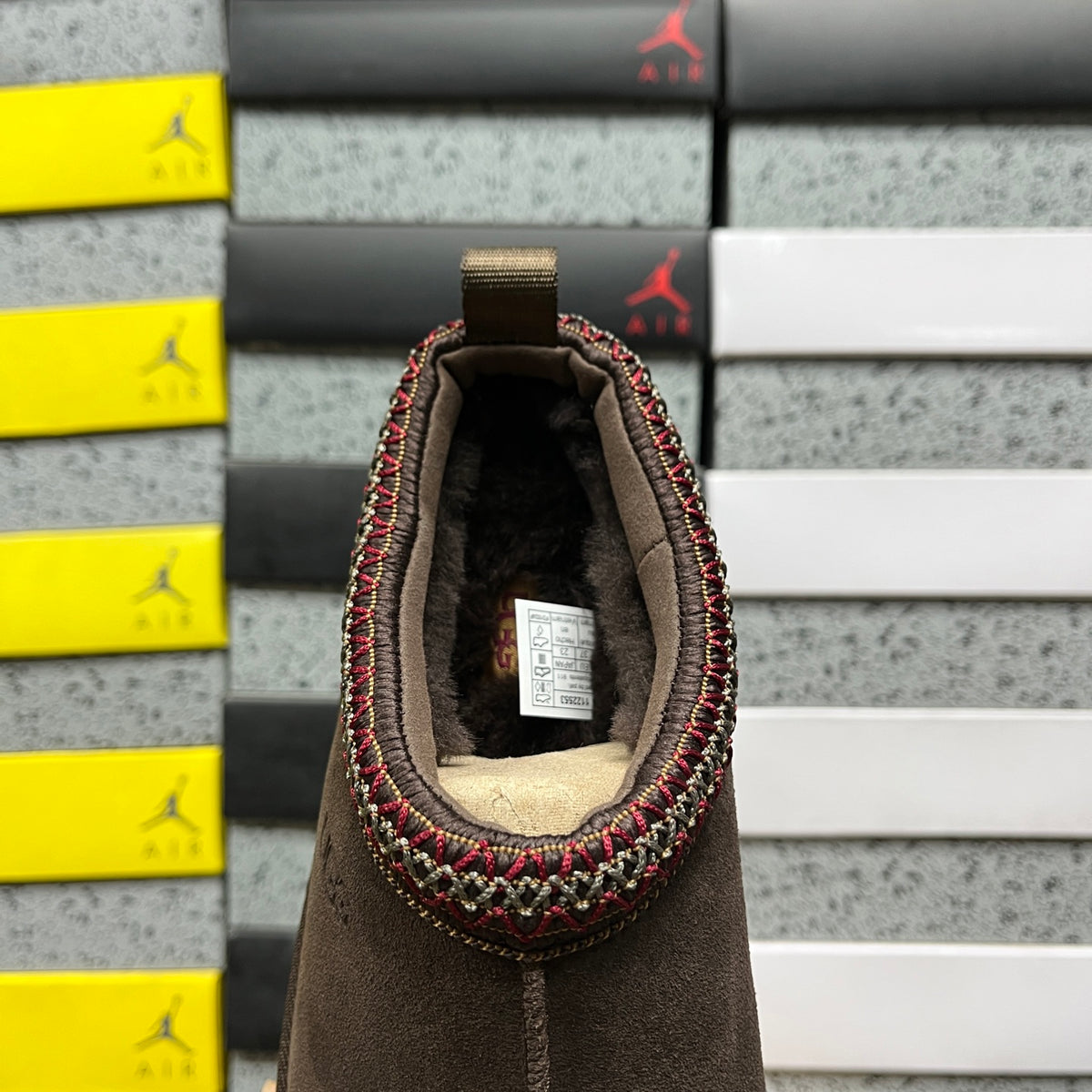 UGG Cocoa Brown Braided-Trim Platform Slip-On Shoes