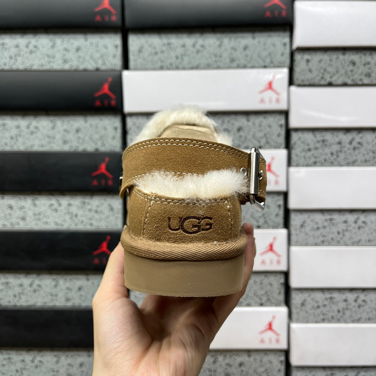 UGG Chestnut Buckle-Strap Clogs