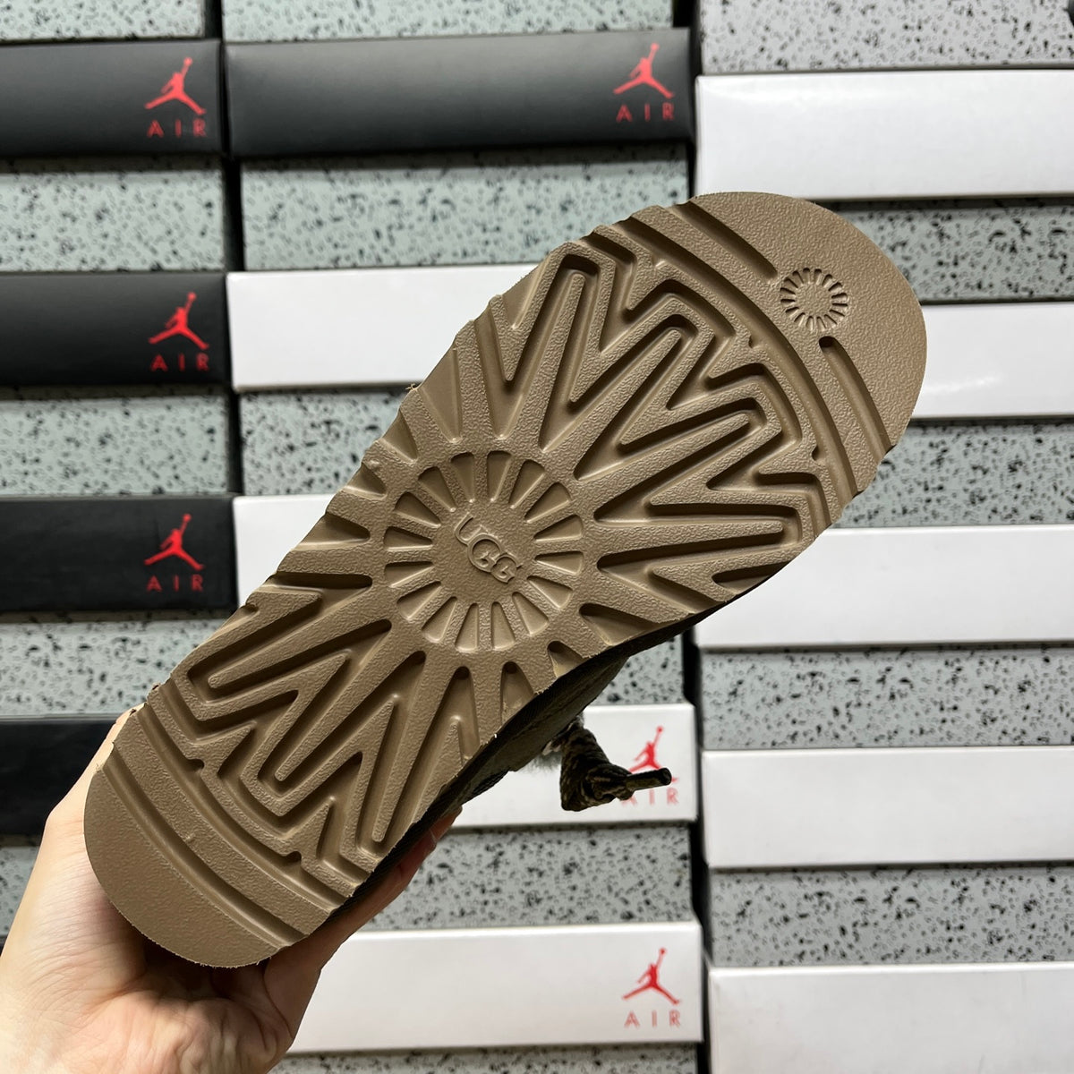 UGG Moss Green Lace-Up Platform Shoes