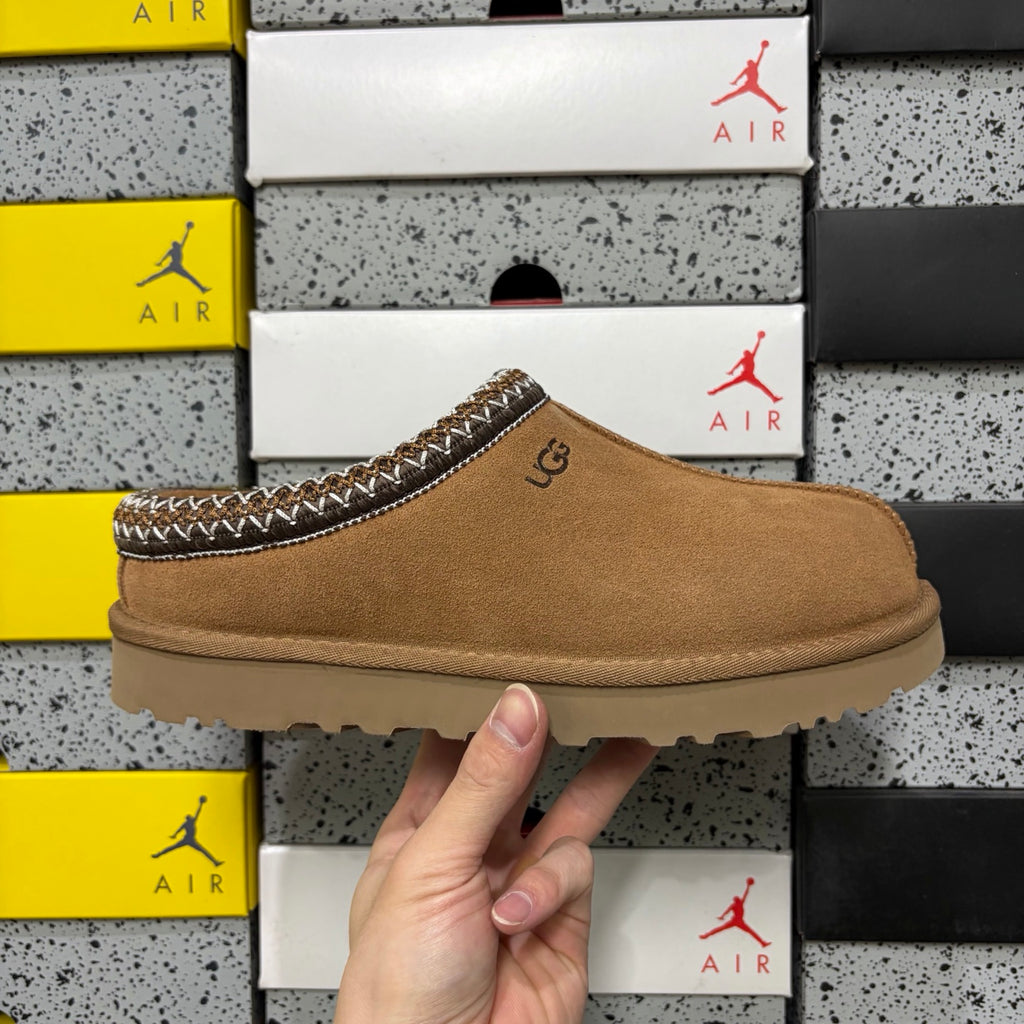 UGG Chestnut Braided-Trim Low-Profile Slip-On Shoes