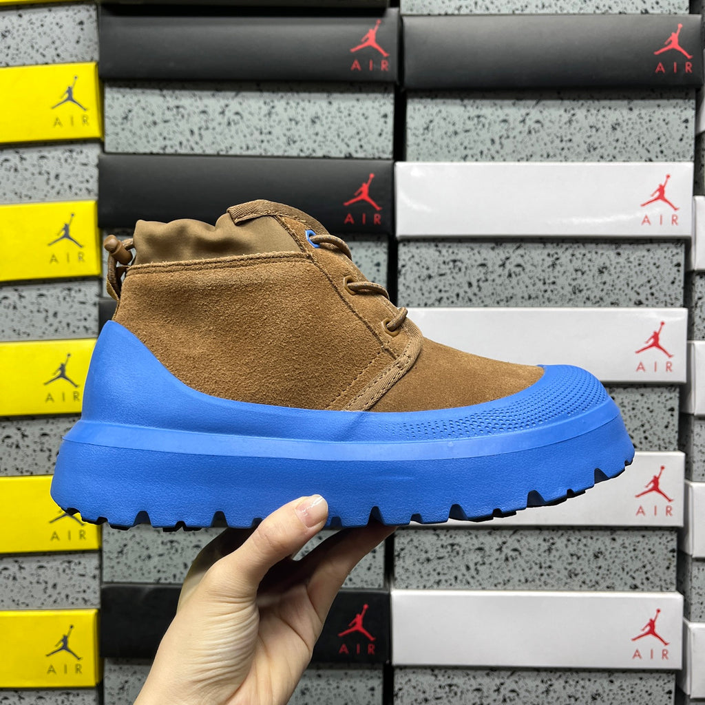 UGG Chestnut & Blue Lace-Up Platform Ankle Boots