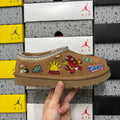UGG Chestnut Cartoon-Embroidered Braided-Trim Slip-On Shoes