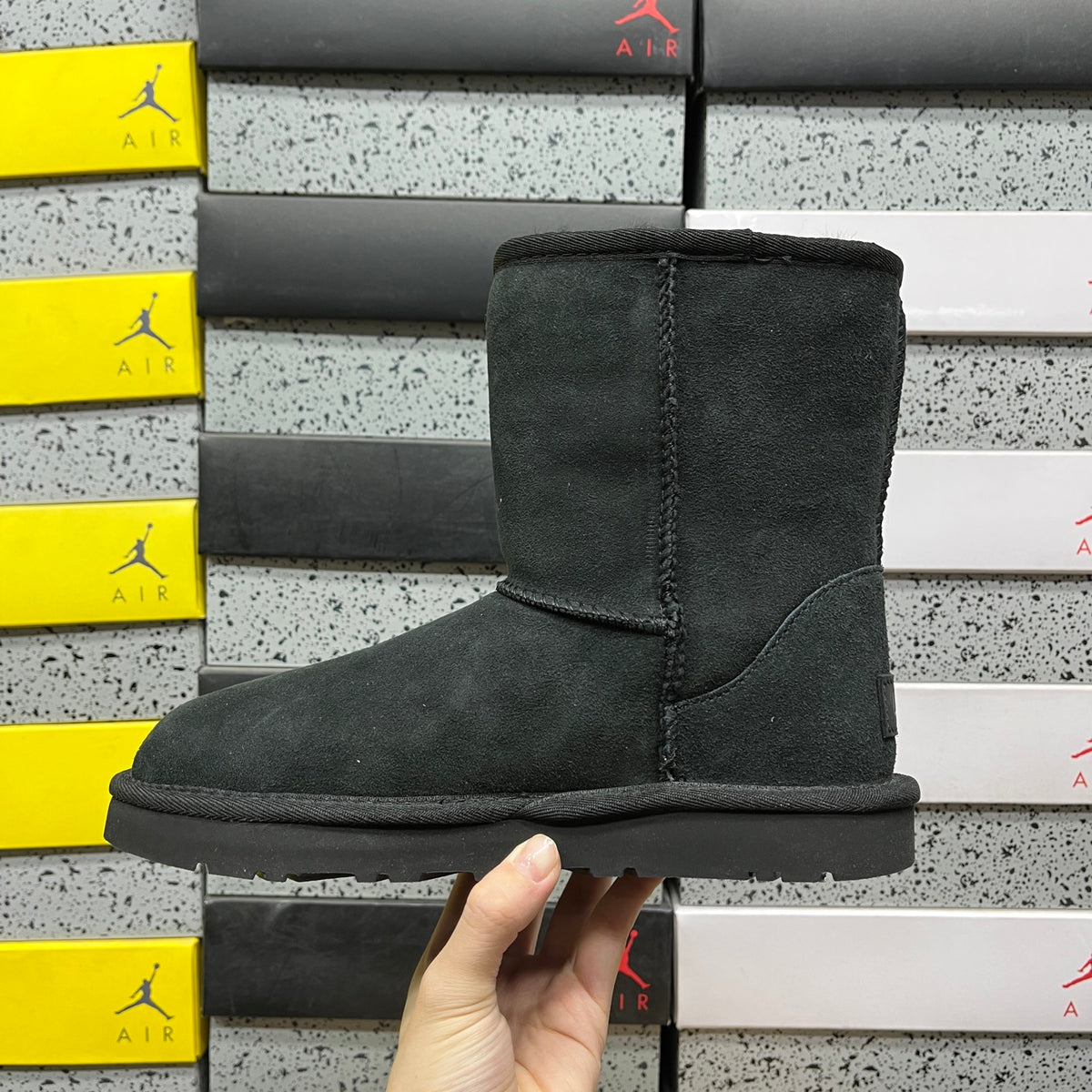 UGG Black Pull-On Mid-Calf Boots
