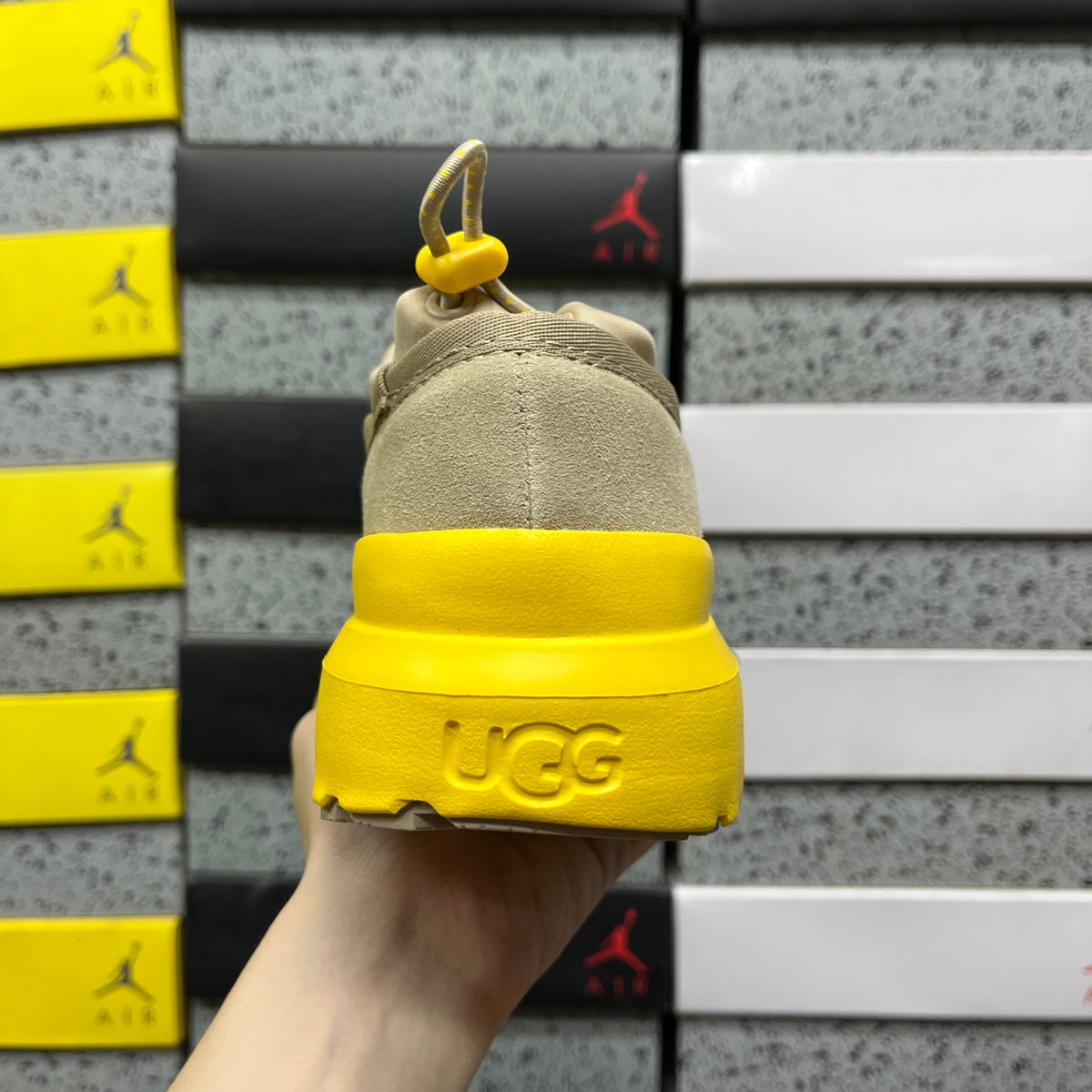 UGG Sand & Yellow Slip-On Platform Shoes
