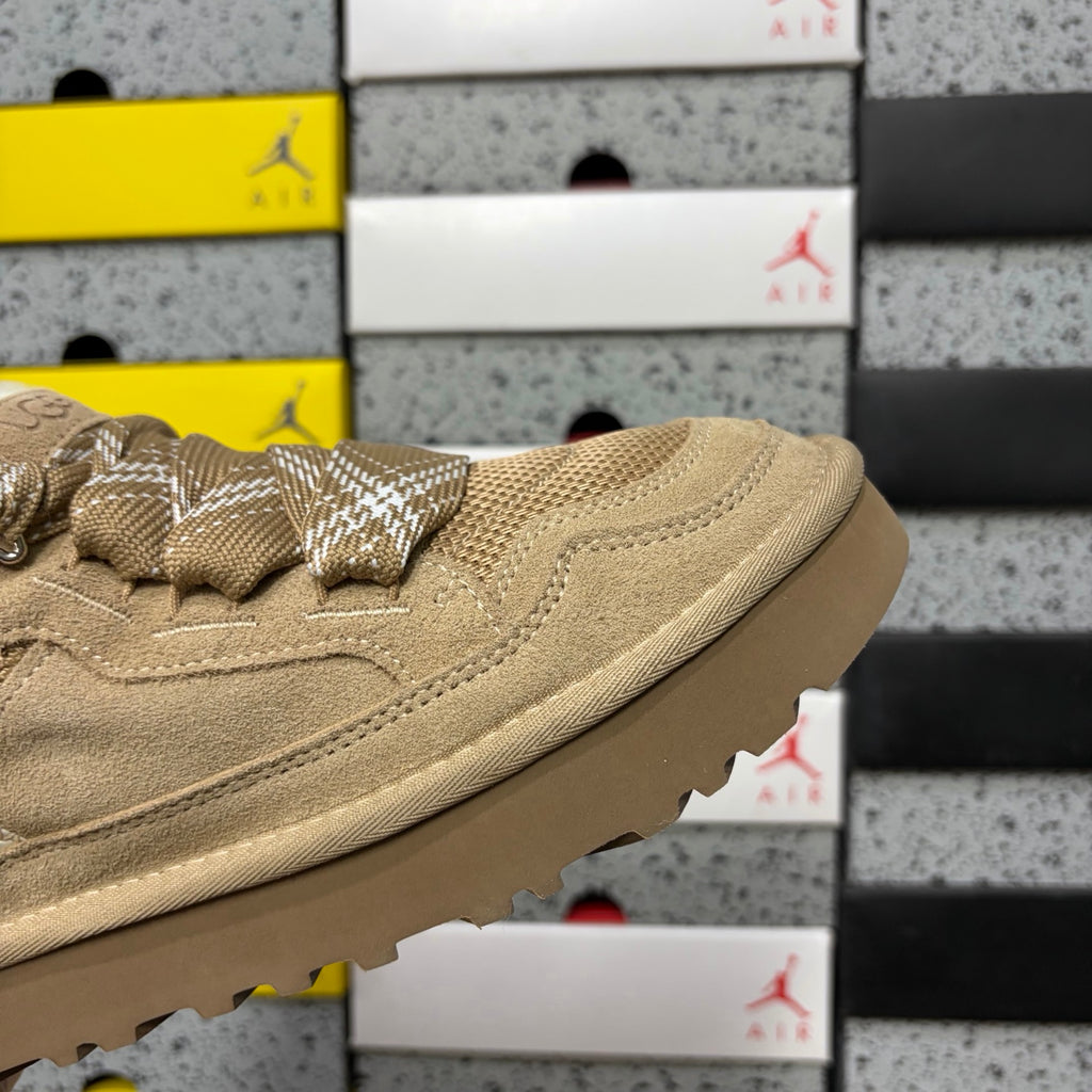 UGG Sand Low-Top Lace-Up Shoes with Plush Trim | 4032