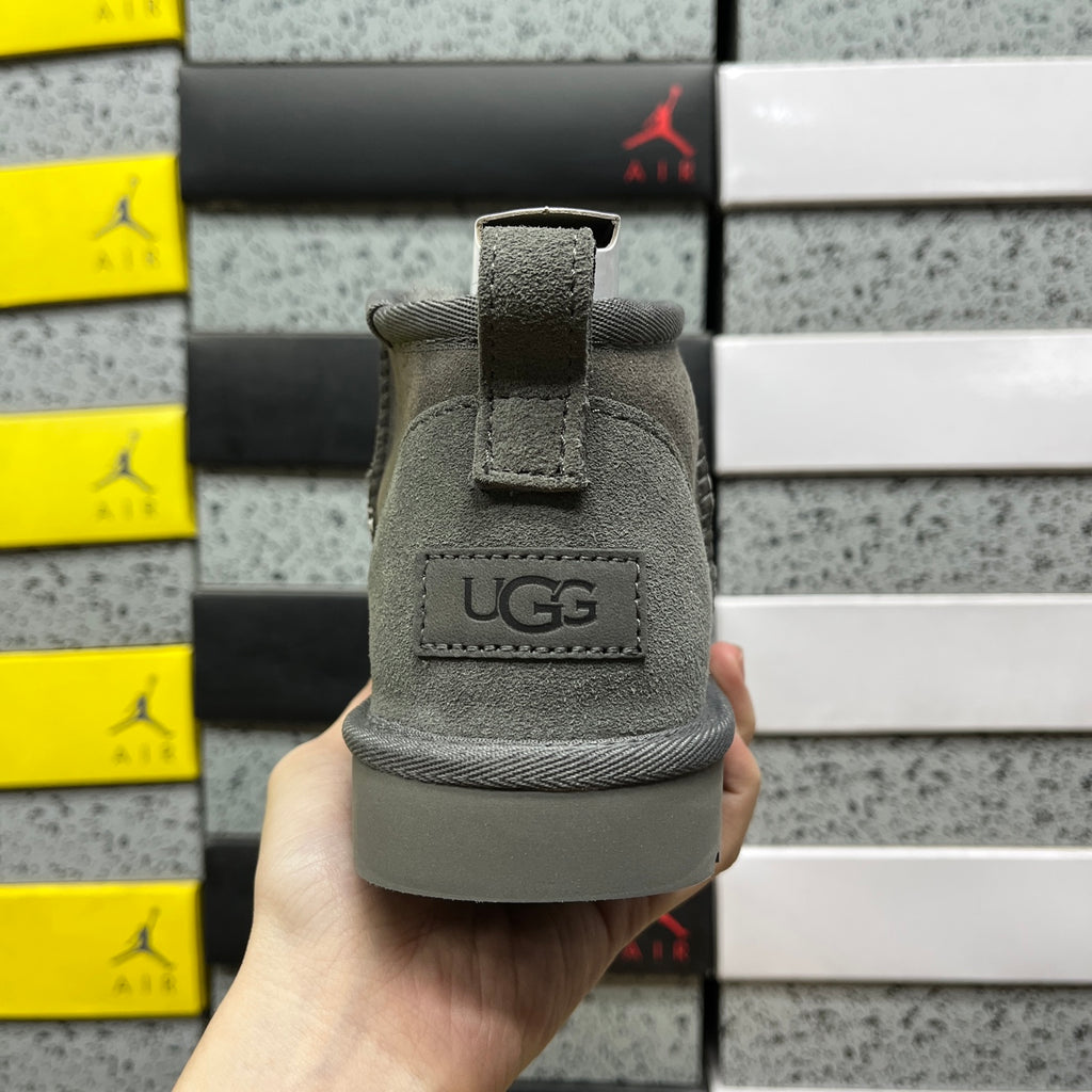 UGG Grey Slip-On Ankle Boots